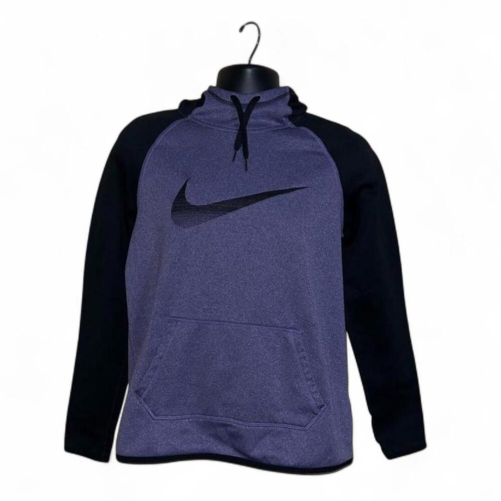 Nike Women's Neck Hoodie | Purple and Black Sweatshirt - Large - Picture 3 of 6